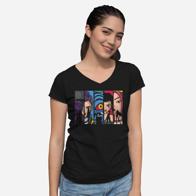 Born To Slay-Womens-V-Neck-Tee-turborat14