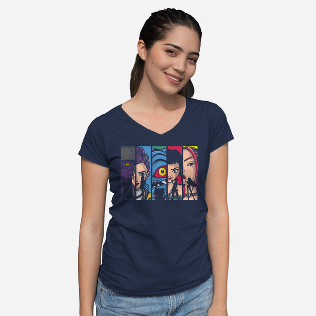 Born To Slay-Womens-V-Neck-Tee-turborat14