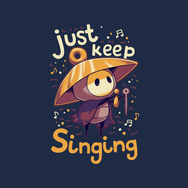 Just Keep Singing-Womens-Fitted-Tee-Geekydog