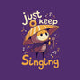 Just Keep Singing-Womens-Fitted-Tee-Geekydog