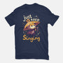 Just Keep Singing-Womens-Fitted-Tee-Geekydog