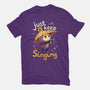 Just Keep Singing-Womens-Fitted-Tee-Geekydog