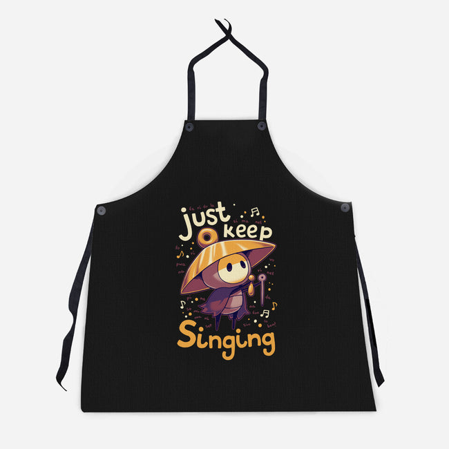 Just Keep Singing-Unisex-Kitchen-Apron-Geekydog