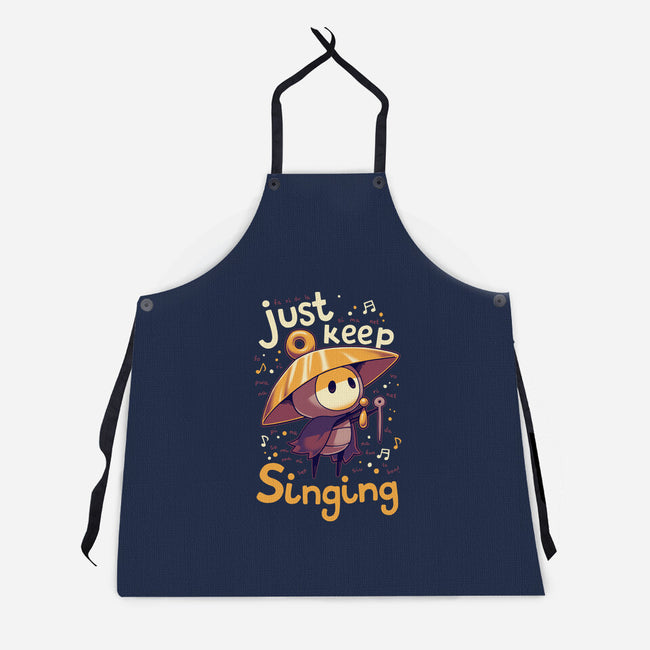 Just Keep Singing-Unisex-Kitchen-Apron-Geekydog
