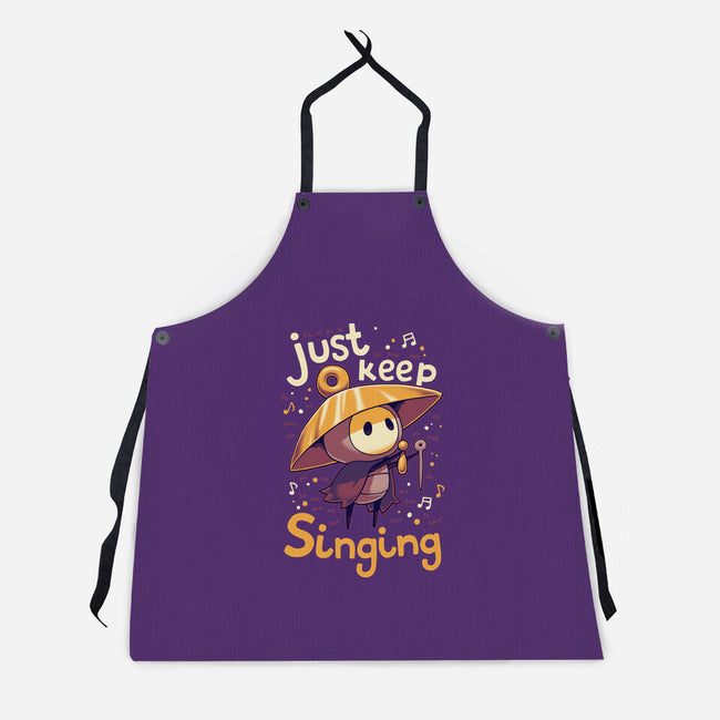 Just Keep Singing-Unisex-Kitchen-Apron-Geekydog