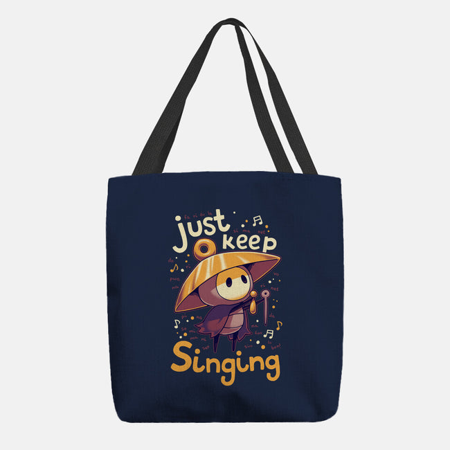 Just Keep Singing-None-Basic Tote-Bag-Geekydog