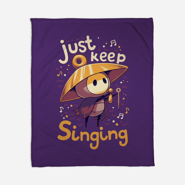 Just Keep Singing-None-Fleece-Blanket-Geekydog