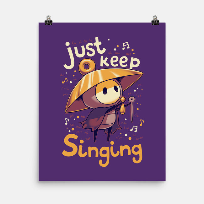 Just Keep Singing-None-Matte-Poster-Geekydog