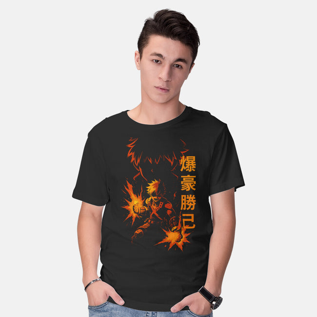 Katsuki Bakugo Shadow-Mens-Basic-Tee-fanfabio