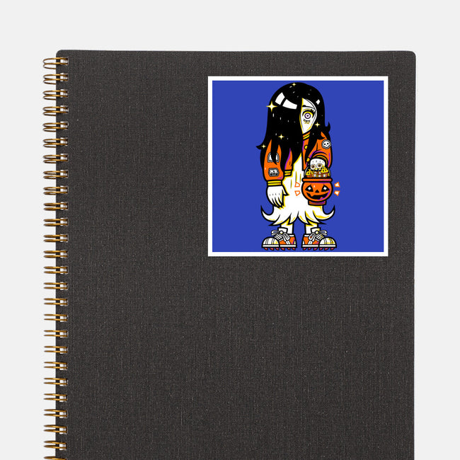 Halloween Ghost Lady-None-Glossy-Sticker-krisren28