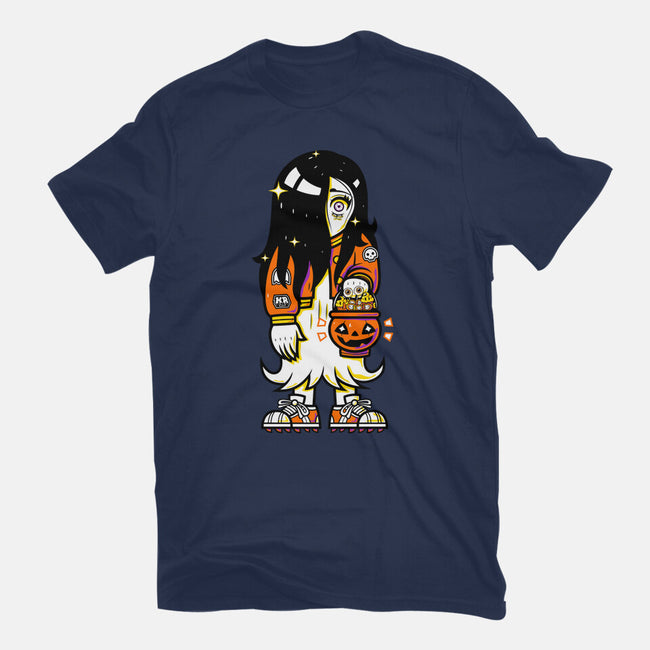Halloween Ghost Lady-Mens-Basic-Tee-krisren28