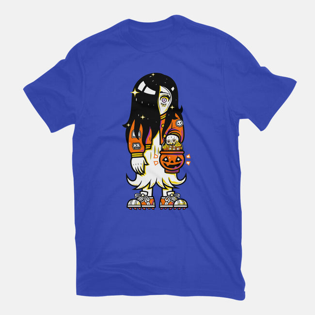Halloween Ghost Lady-Mens-Basic-Tee-krisren28