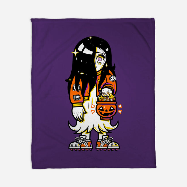 Halloween Ghost Lady-None-Fleece-Blanket-krisren28