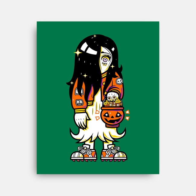 Halloween Ghost Lady-None-Stretched-Canvas-krisren28