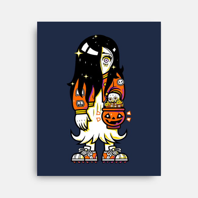 Halloween Ghost Lady-None-Stretched-Canvas-krisren28
