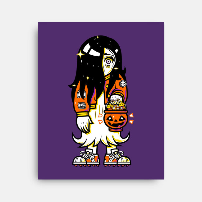 Halloween Ghost Lady-None-Stretched-Canvas-krisren28