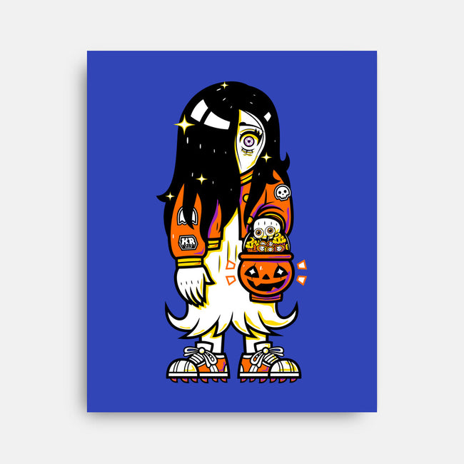 Halloween Ghost Lady-None-Stretched-Canvas-krisren28