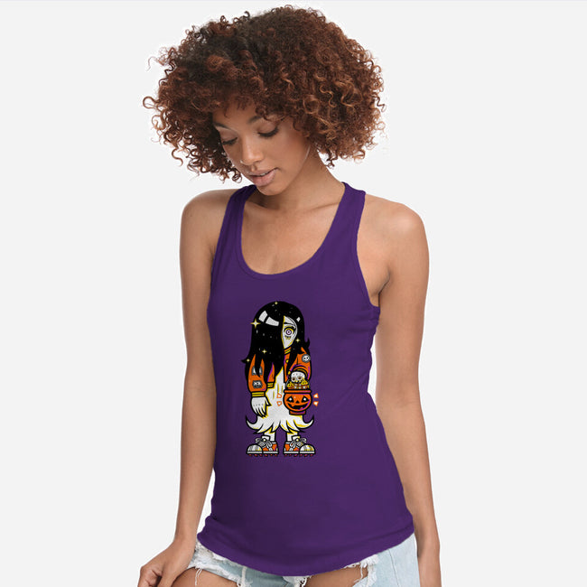 Halloween Ghost Lady-Womens-Racerback-Tank-krisren28