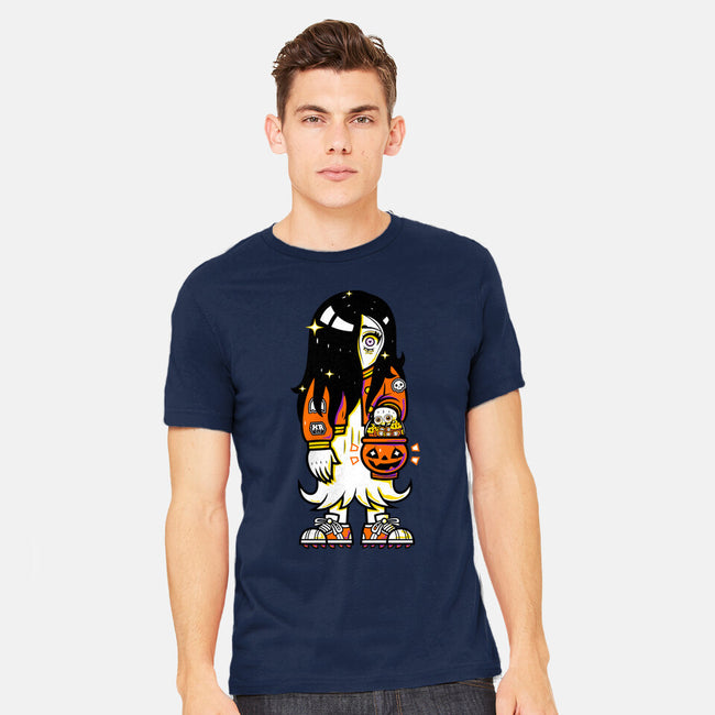 Halloween Ghost Lady-Mens-Heavyweight-Tee-krisren28