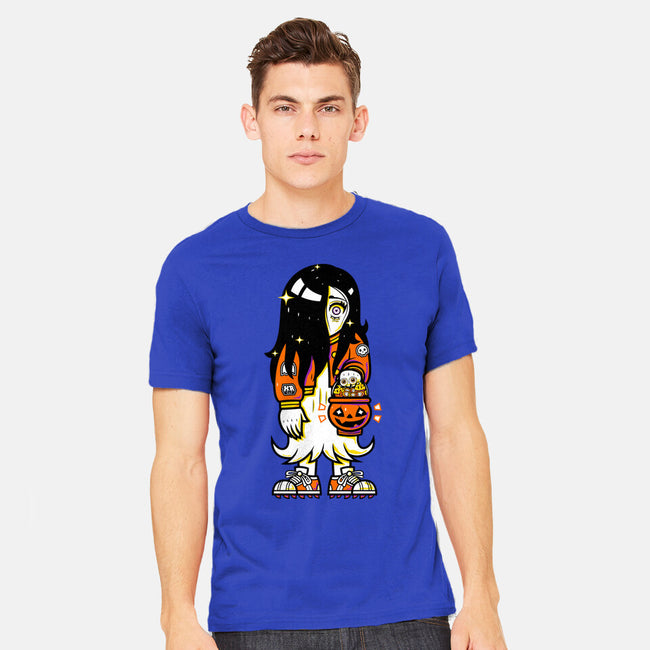 Halloween Ghost Lady-Mens-Heavyweight-Tee-krisren28