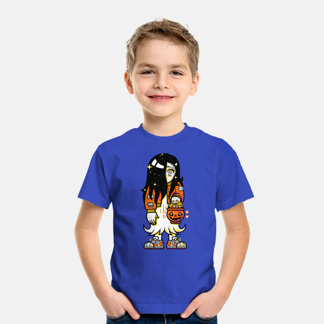 Halloween Ghost Lady-Youth-Basic-Tee-krisren28