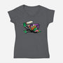Headless Trick Or Treat-Womens-V-Neck-Tee-krisren28
