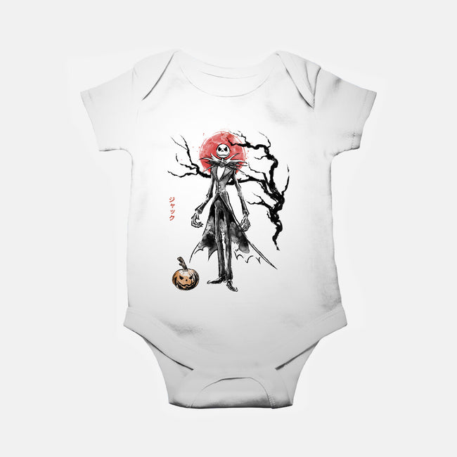 Nightmare Jack Sumi-e-Baby-Basic-Onesie-Astrobot Invention