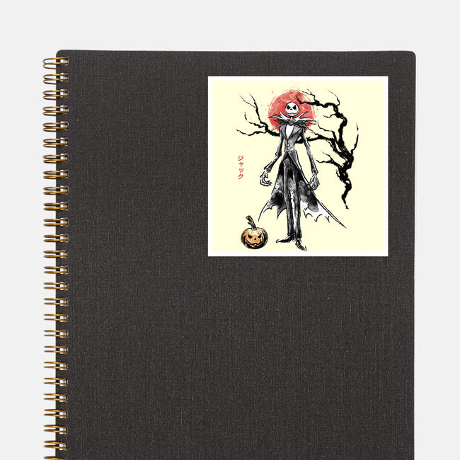 Nightmare Jack Sumi-e-None-Glossy-Sticker-Astrobot Invention