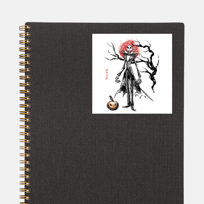Nightmare Jack Sumi-e-None-Glossy-Sticker-Astrobot Invention