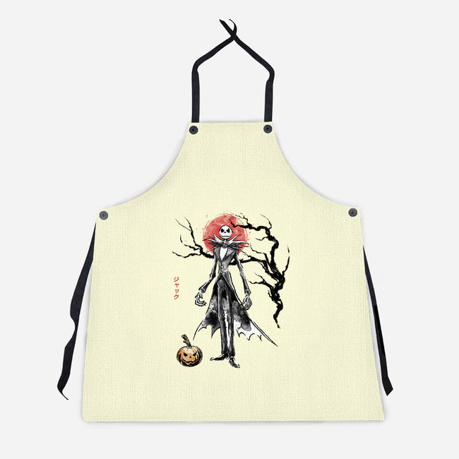 Nightmare Jack Sumi-e-Unisex-Kitchen-Apron-Astrobot Invention