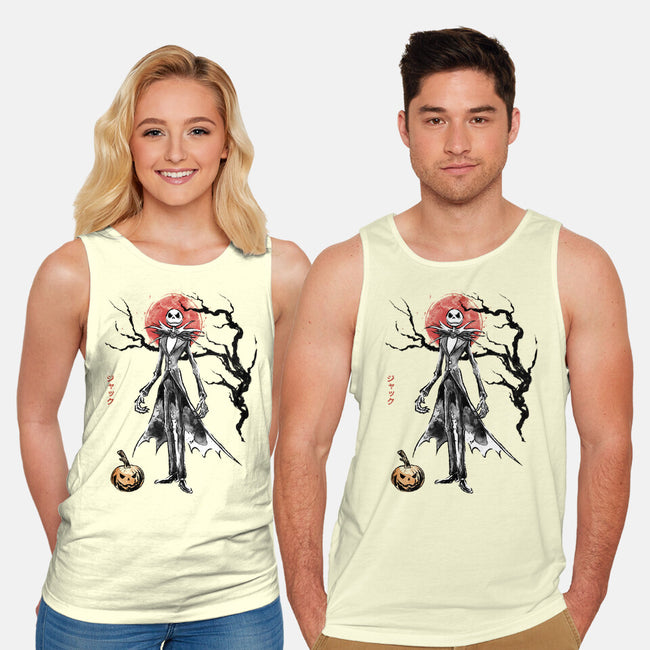 Nightmare Jack Sumi-e-Unisex-Basic-Tank-Astrobot Invention