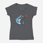 I Am Okey-Womens-V-Neck-Tee-summerdsgn