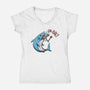 I Am Okey-Womens-V-Neck-Tee-summerdsgn