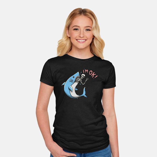 I Am Okey-Womens-Fitted-Tee-summerdsgn