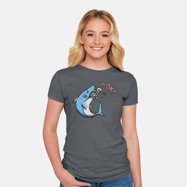 I Am Okey-Womens-Fitted-Tee-summerdsgn