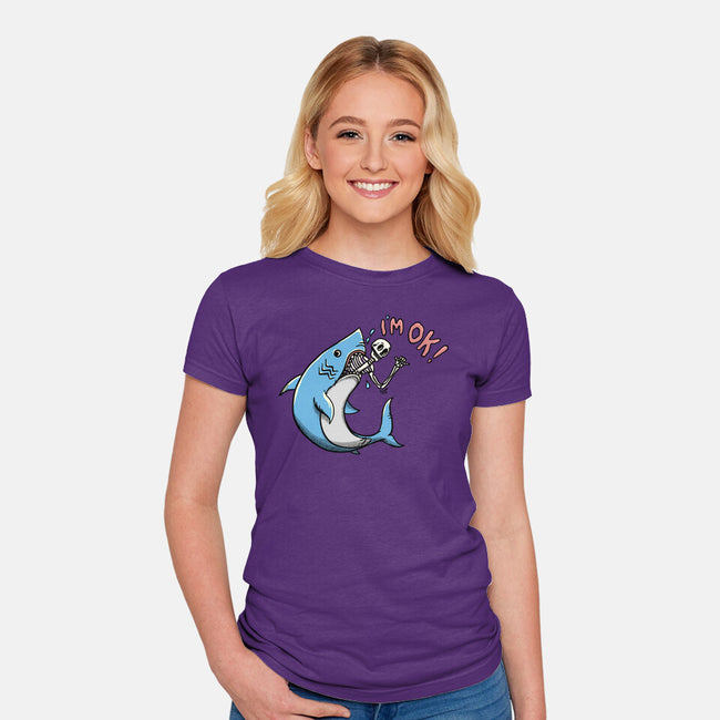I Am Okey-Womens-Fitted-Tee-summerdsgn