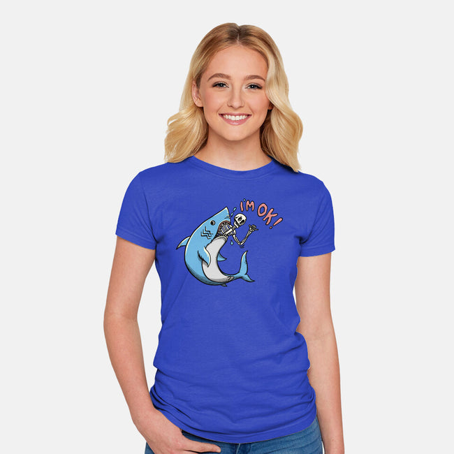 I Am Okey-Womens-Fitted-Tee-summerdsgn