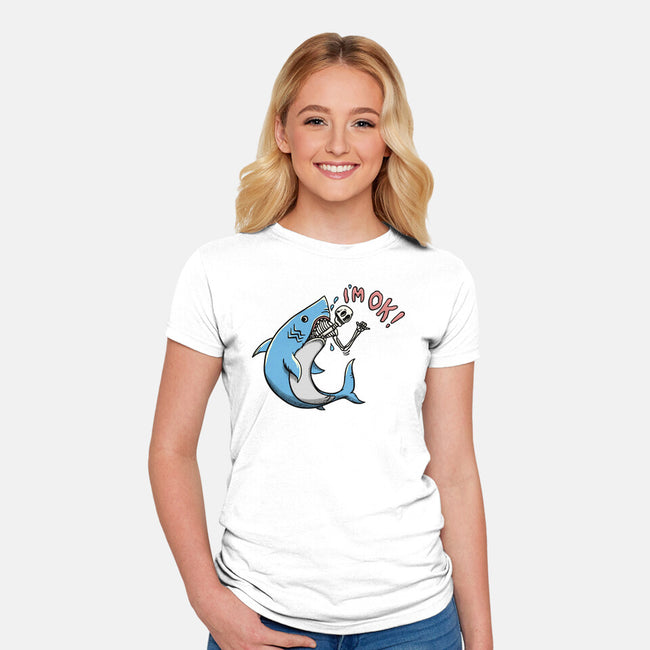 I Am Okey-Womens-Fitted-Tee-summerdsgn