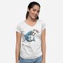 I Am Okey-Womens-V-Neck-Tee-summerdsgn
