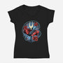 Master Of The Needle And Thread-Womens-V-Neck-Tee-glitchygorilla