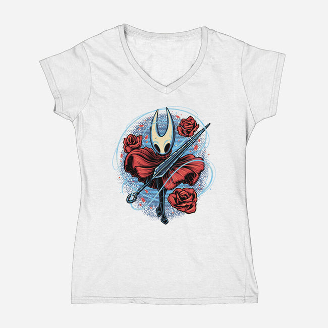 Master Of The Needle And Thread-Womens-V-Neck-Tee-glitchygorilla