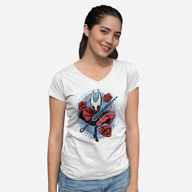 Master Of The Needle And Thread-Womens-V-Neck-Tee-glitchygorilla