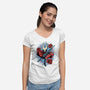 Master Of The Needle And Thread-Womens-V-Neck-Tee-glitchygorilla