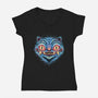 Derpy Dots-Womens-V-Neck-Tee-glitchygorilla