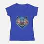 Derpy Dots-Womens-V-Neck-Tee-glitchygorilla