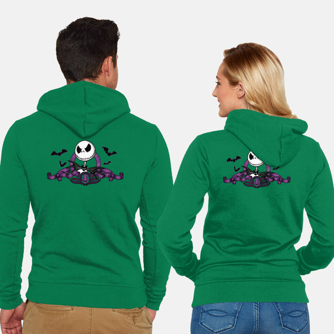 Halloween Studios-Unisex-Zip-Up-Sweatshirt-Barbadifuoco