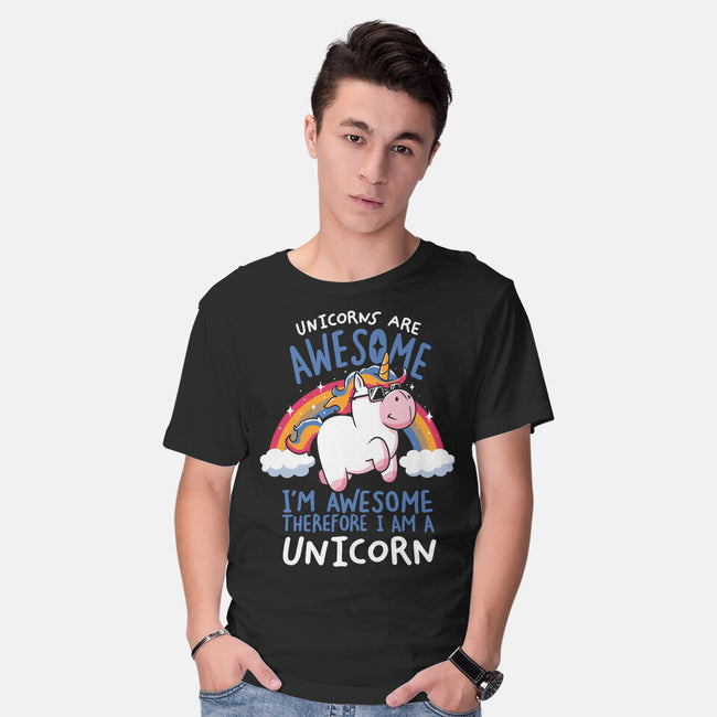 Unicorns Are Awesome-Mens-Basic-Tee-koalastudio