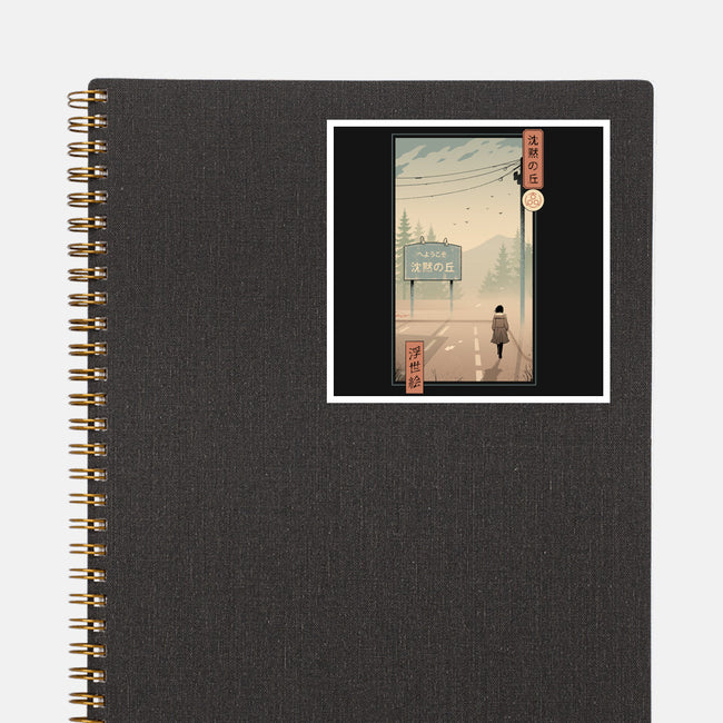 Silent Mountain Ukiyo-e-None-Glossy-Sticker-vp021