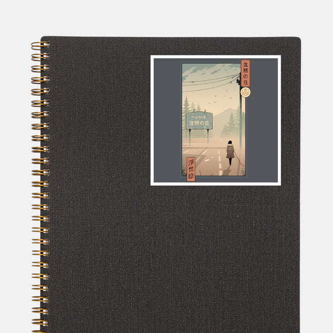 Silent Mountain Ukiyo-e-None-Glossy-Sticker-vp021