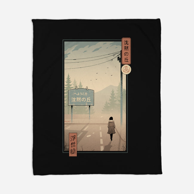 Silent Mountain Ukiyo-e-None-Fleece-Blanket-vp021